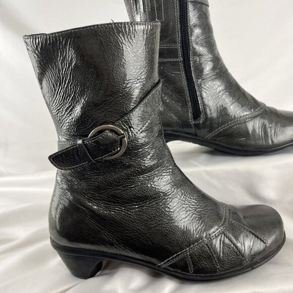 Naot Grey Patent Ankle Boots Womens EU Size 37 - Picture 2 of 11